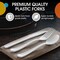 Exquisite Polished Plastic Silverware – 150 Pcs Heavy Duty Cutlery Set – 50 Each of Forks, Knives & Spoons – Disposable Utensil Set for Parties, Events & Catering – Flatware Set by Party Solids